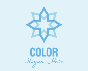 Geometric Star Snowflake Logo