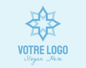 Geometric Star Snowflake Logo