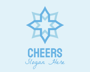 Geometric Star Snowflake Logo