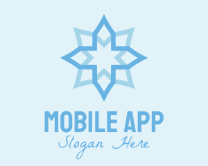 Geometric Star Snowflake Logo