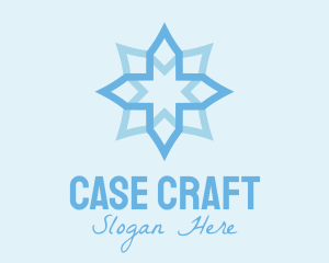 Tile - Geometric Star Snowflake logo design