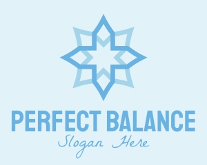 Symmetry - Geometric Star Snowflake logo design