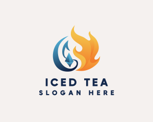 Fire Ice Diamond logo design