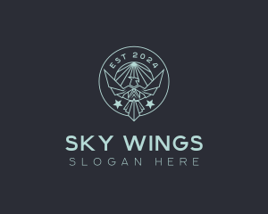 Winged Crest Badge logo design