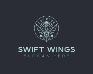 Winged Crest Badge logo design