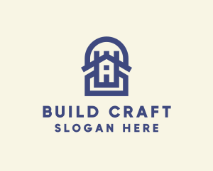 House Building Construction logo design