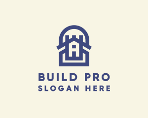 House Building Construction logo design