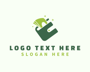 Dollar - Cash Money Wallet logo design