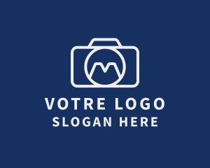 Professional - Photography Camera Letter M Lens logo design