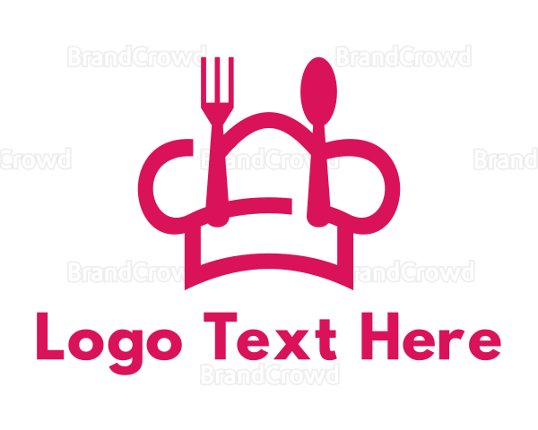 Pink Chef Food Logo