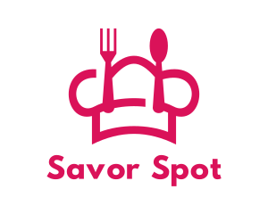 Lunch - Pink Chef Food logo design