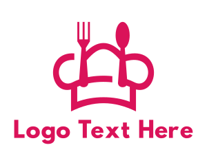 Kitchenware - Pink Chef Food logo design
