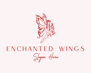 Fairy - Butterfly Fairy Deity logo design