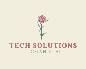 Organic Products - Beautiful Garden Flower logo design