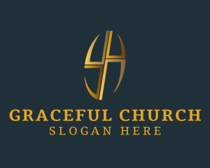 Elegant Gold Cross logo design