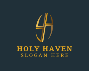 Elegant Gold Cross logo design