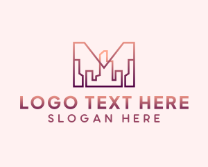 Structure - Realty Building Letter M logo design