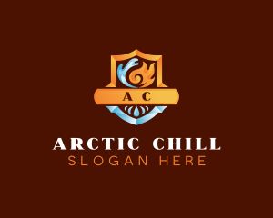 Cold - Heating Cold HVAC logo design