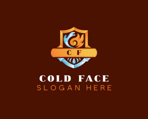 Heating Cold HVAC logo design