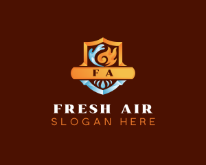 Heating Cold HVAC logo design