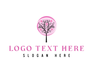 Cherry Blossom - Pink Cherry Blossom Tree logo design