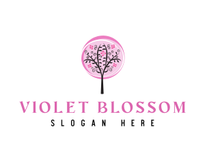 Pink Cherry Blossom Tree logo design