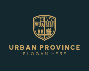Province - Farm Agriculture Shield logo design