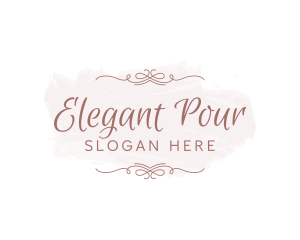 Elegant Feminine Script Wordmark logo design