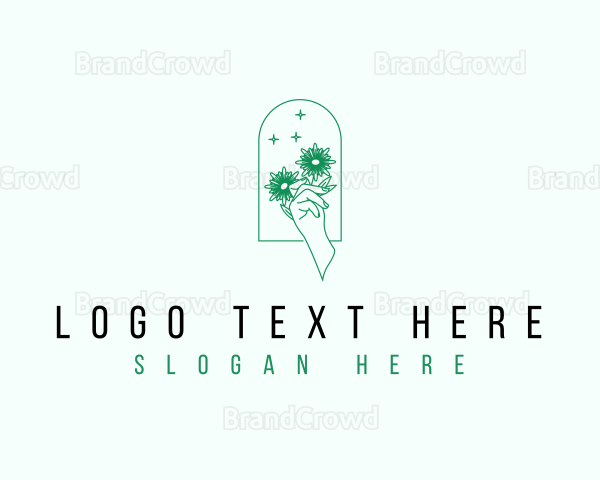 Organic Floral Hand Logo