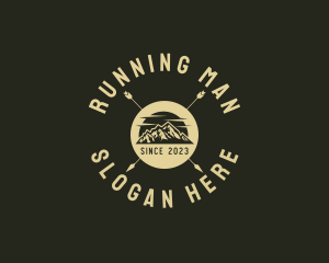 Hills - Rural Mountain Campsite Arrows logo design