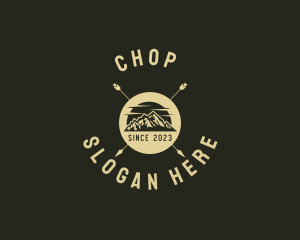 Hills - Rural Mountain Campsite Arrows logo design