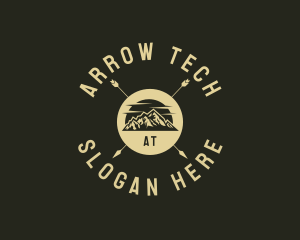 Rural Mountain Campsite Arrows logo design