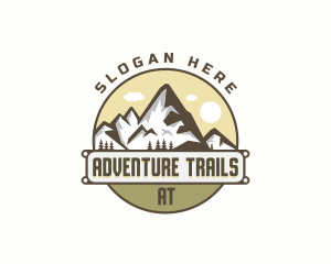 Outdoor Mountain Peak logo design