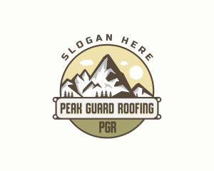 Outdoor Mountain Peak logo design