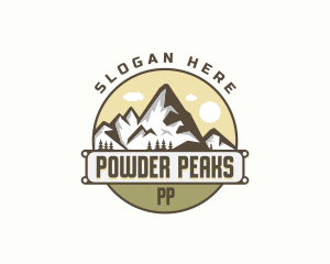 Outdoor Mountain Peak logo design