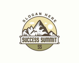 Outdoor Mountain Peak logo design