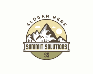 Outdoor Mountain Peak logo design