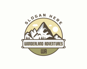 Outdoor Mountain Peak logo design