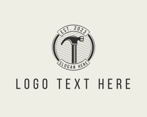 Tradesman - Builder Hammer Badge logo design