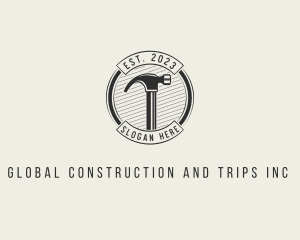 Builder Hammer Badge Logo