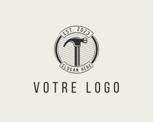 Tools - Builder Hammer Badge logo design