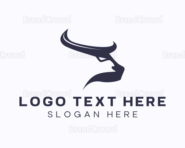 Bull Bison Horns Logo