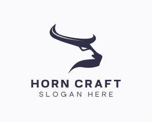 Bull Bison Horns logo design