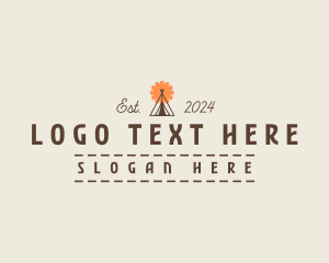 Leisure - Outdoor Camping Tent logo design