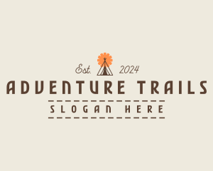 Outdoor Camping Tent logo design