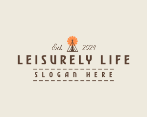 Outdoor Camping Tent logo design