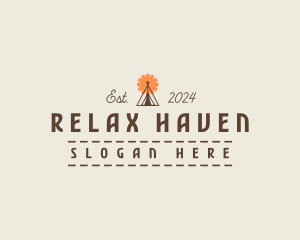 Outdoor Camping Tent logo design