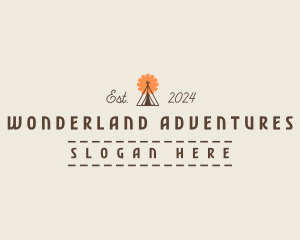 Outdoor Camping Tent logo design