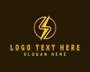 Tech Bolt Letter S logo design