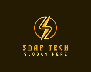 Tech Bolt Letter S logo design